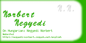 norbert negyedi business card